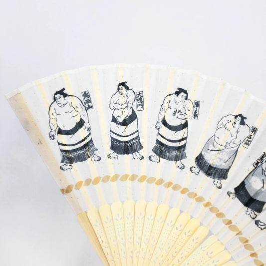 Sumo Wrestler Folding Fan (with case)