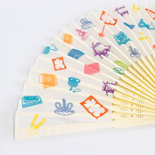 Folding fan "Sumo motif" (with case)