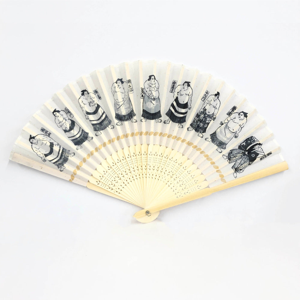Sumo Wrestler Folding Fan (with case)