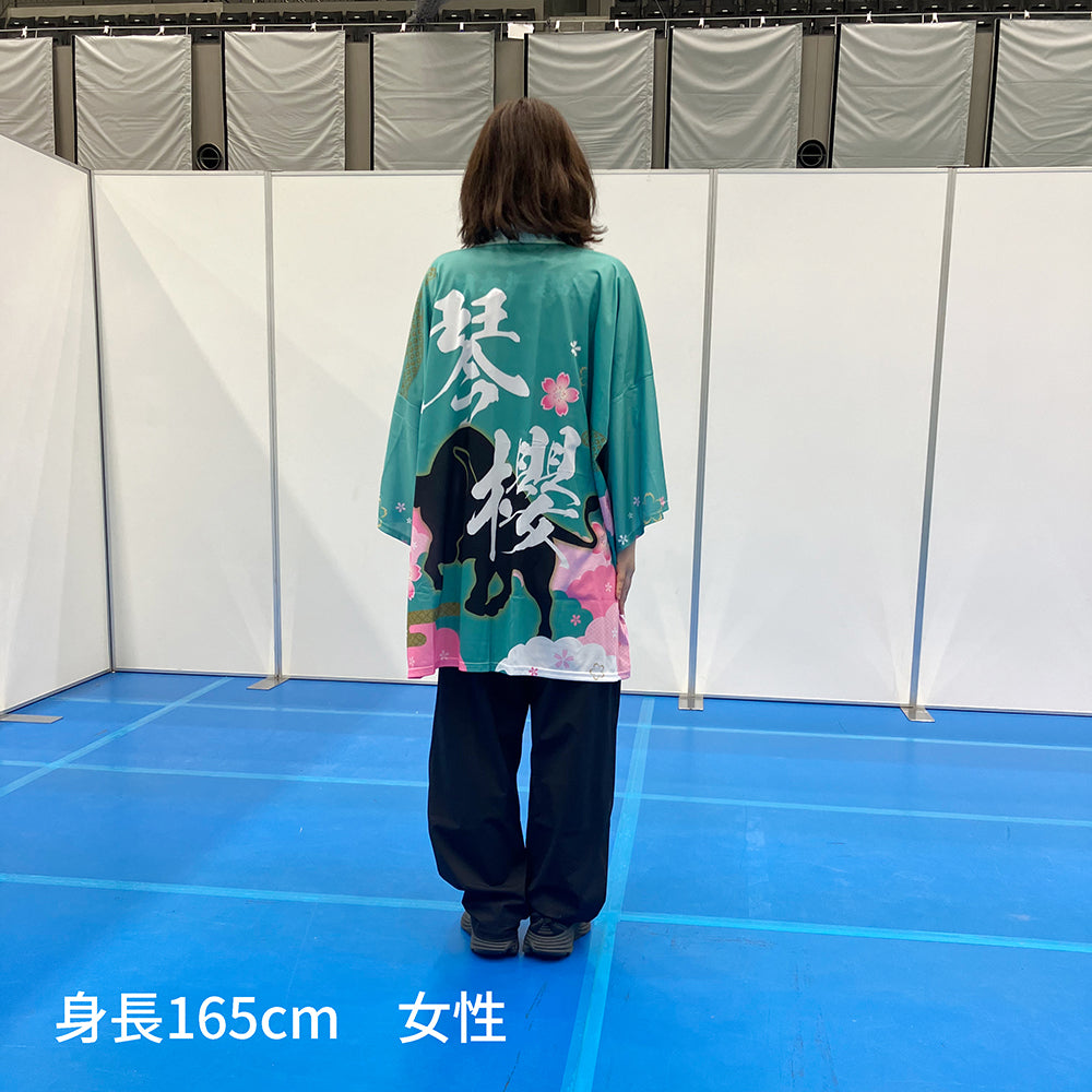 染め抜き風応援はっぴ（若隆景）