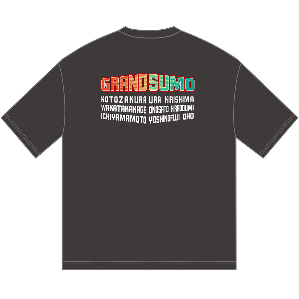 関取グラフィックTシャツ ver.3(チャコール)
