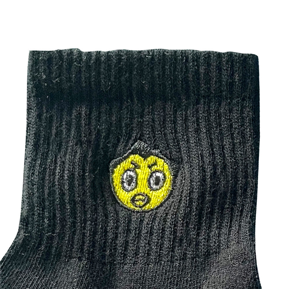 ひよの山　刺繍靴下の拡大図