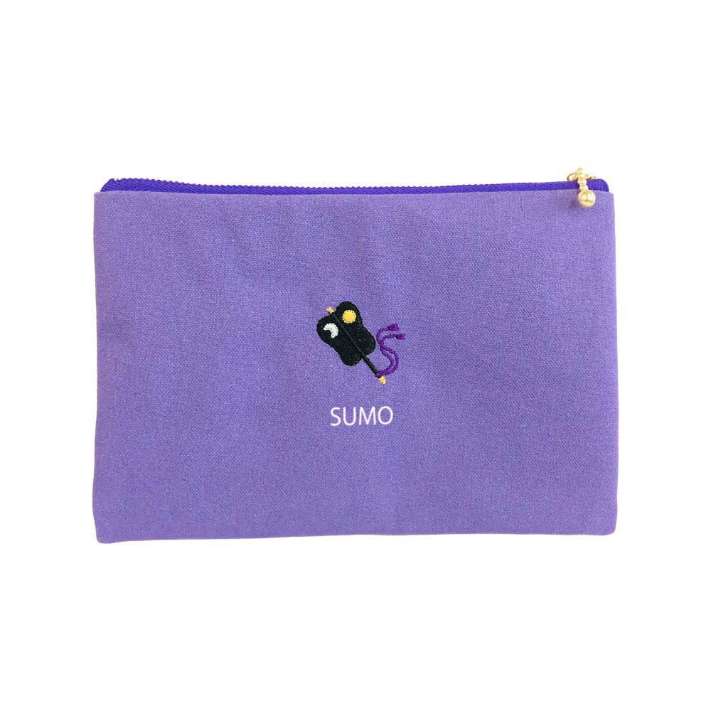 Embroidered pouch featuring Yokozuna Dohyo