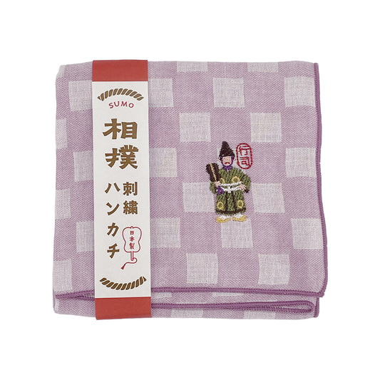 相撲刺繍ハンカチ(行司)