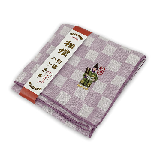 相撲刺繍ハンカチ(行司)