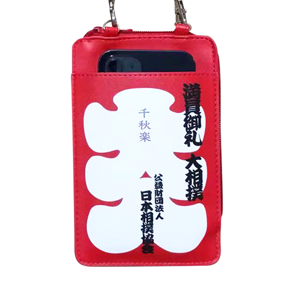 Smartphone shoulder bag resembling an Osatoiri-bukuro