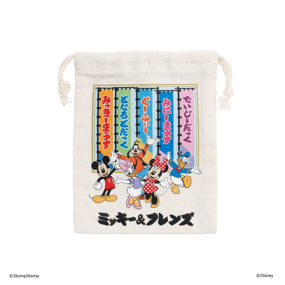 Mini Drawstring Pouch / Mickey & Friends
