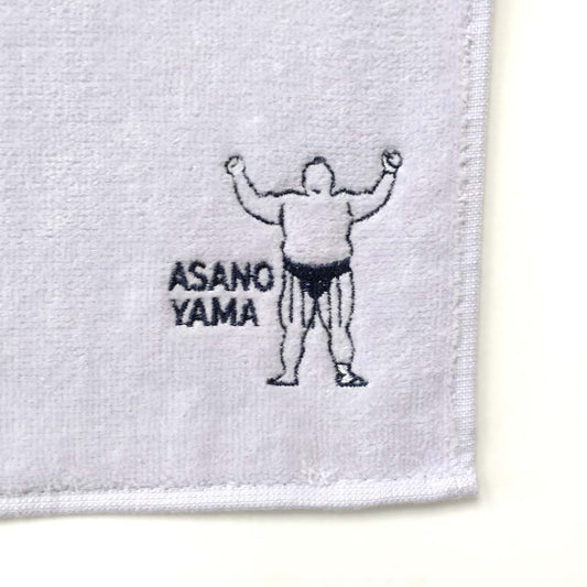 朝乃山　ハンカチ　刺繍のアップ