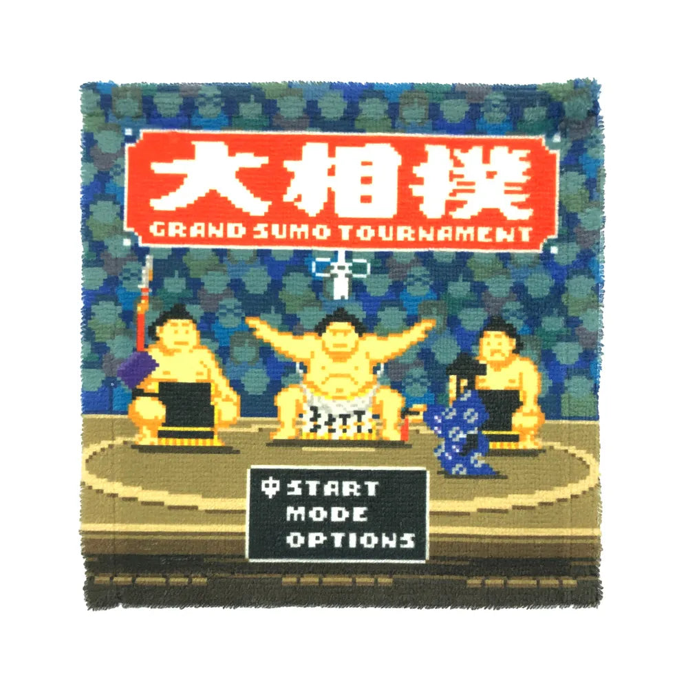 Retro game-style mini towel (featuring Yokozuna Dohyo)
