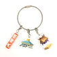 Retro-Game Style Triple Wire Charm (Sumo Wrestling)